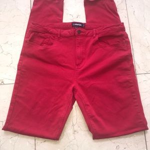 Long Tall Sally Red Denim Size 14 x 36 length